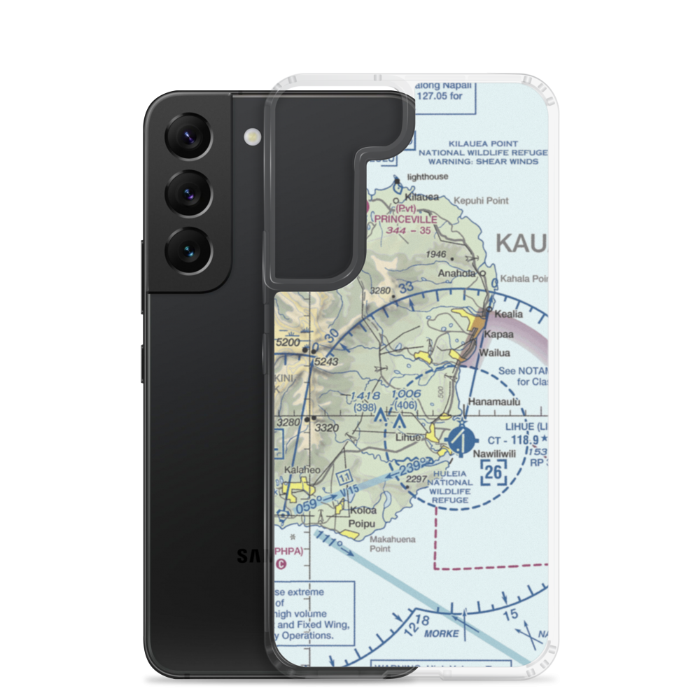 Hanamaulu Airstrip (HI03) VFR Sectional Samsung Case Samsung Galaxy S22 model shown