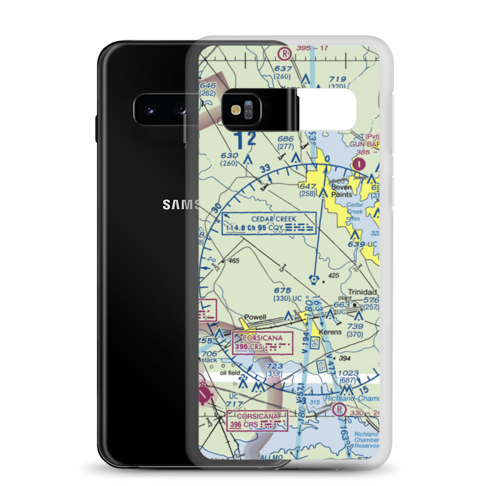 Hancock Airport (4TX5) VFR Sectional Samsung Case Samsung Galaxy S10 model shown