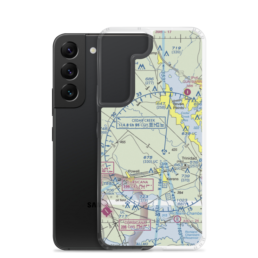 Hancock Airport (4TX5) VFR Sectional Samsung Case Samsung Galaxy S22 model shown