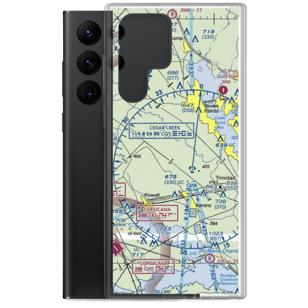 Hancock Airport (4TX5) VFR Sectional Samsung Case Samsung Galaxy S22 Ultra model shown