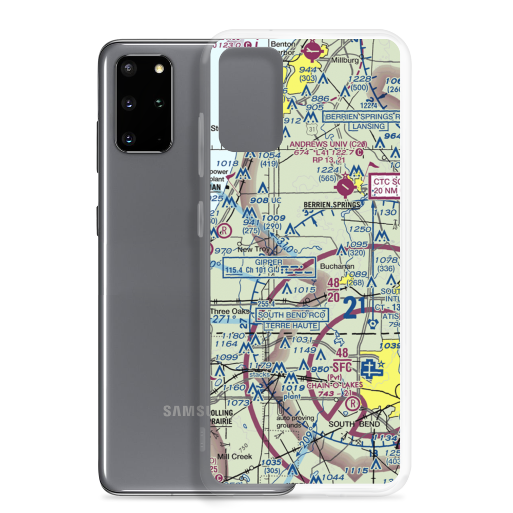 Hancock Airport (6MI6) VFR Sectional Samsung Case Samsung Galaxy S20 Plus model shown