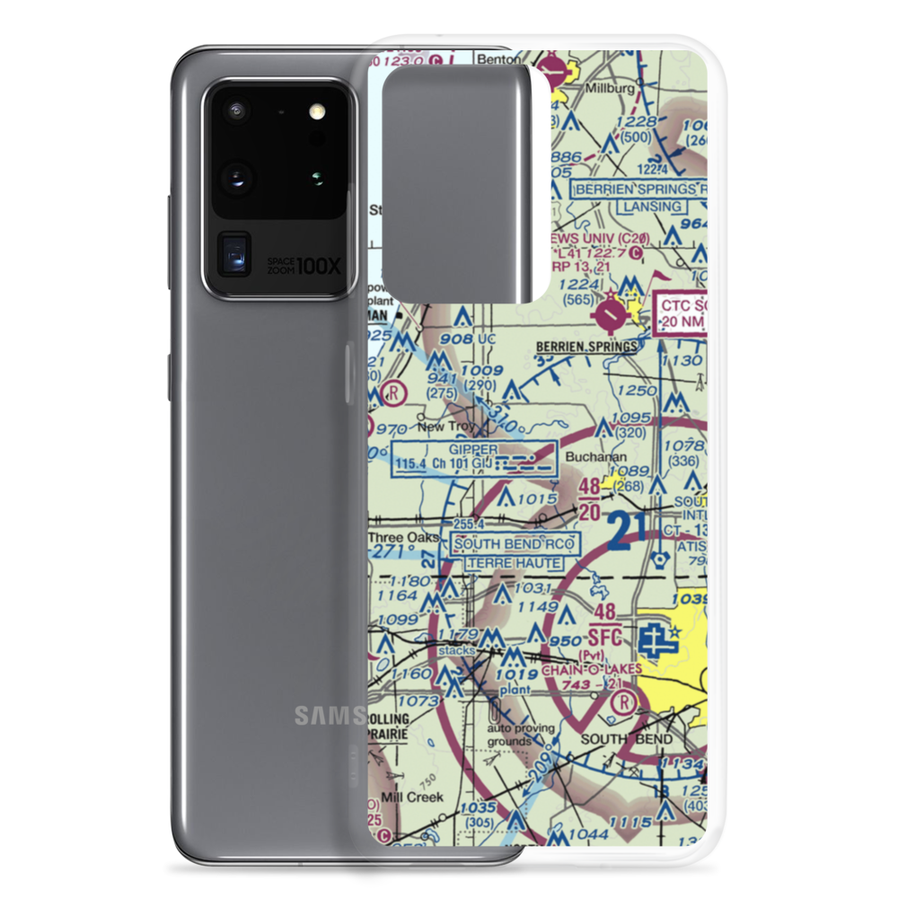 Hancock Airport (6MI6) VFR Sectional Samsung Case Samsung Galaxy S20 Ultra model shown