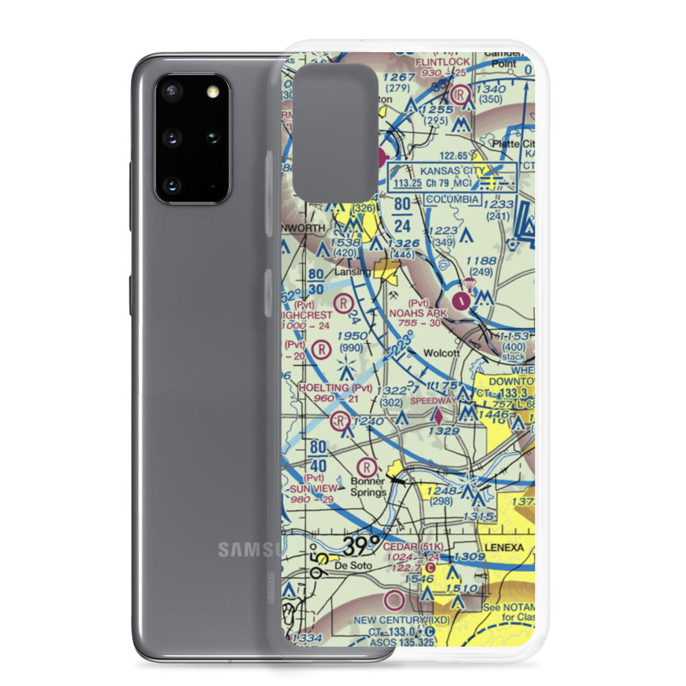 Hancock Airport (SN81) VFR Sectional Samsung Case Samsung Galaxy S20 Plus model shown