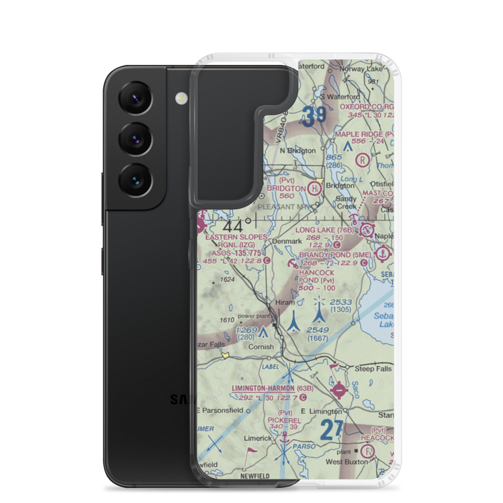 Hancock Pond Seaplane Base (68JY) VFR Sectional Samsung Case Samsung Galaxy S22 model shown