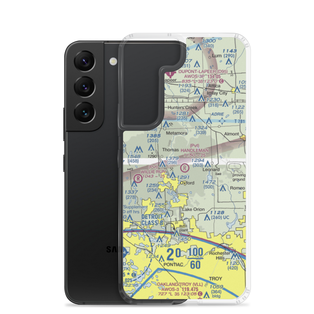 Handleman Sky Ranch Airport (37MI) VFR Sectional Samsung Case Samsung Galaxy S22 model shown
