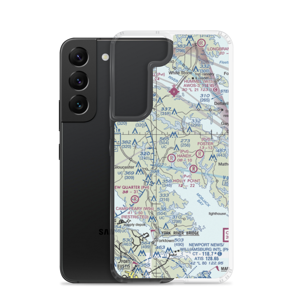 Handy Strip (0VA9) VFR Sectional Samsung Case Samsung Galaxy S22 model shown