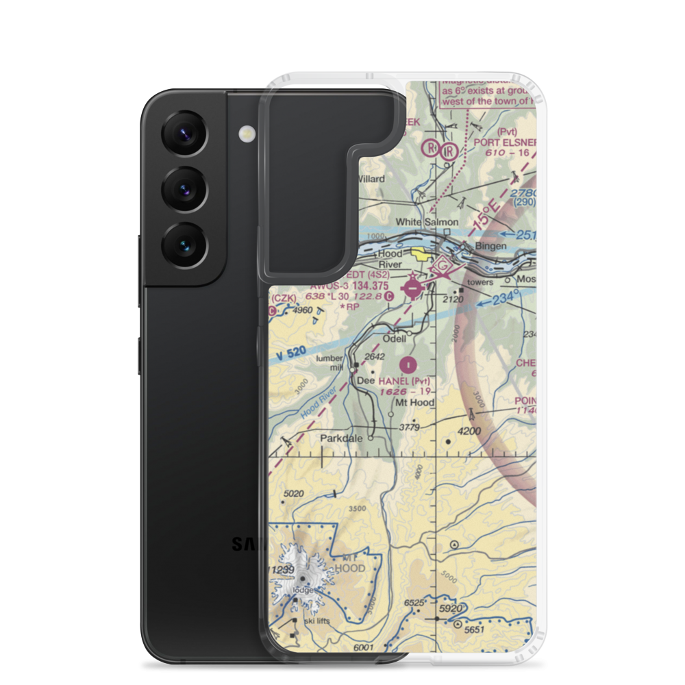 Hanel Field (0OR9) VFR Sectional Samsung Case Samsung Galaxy S22 model shown