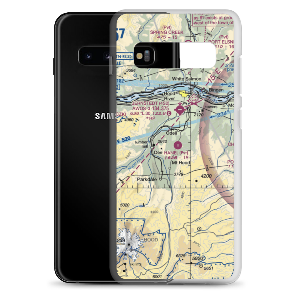 Hanel Field (0OR9) VFR Sectional Samsung Case Samsung Galaxy S10+ model shown