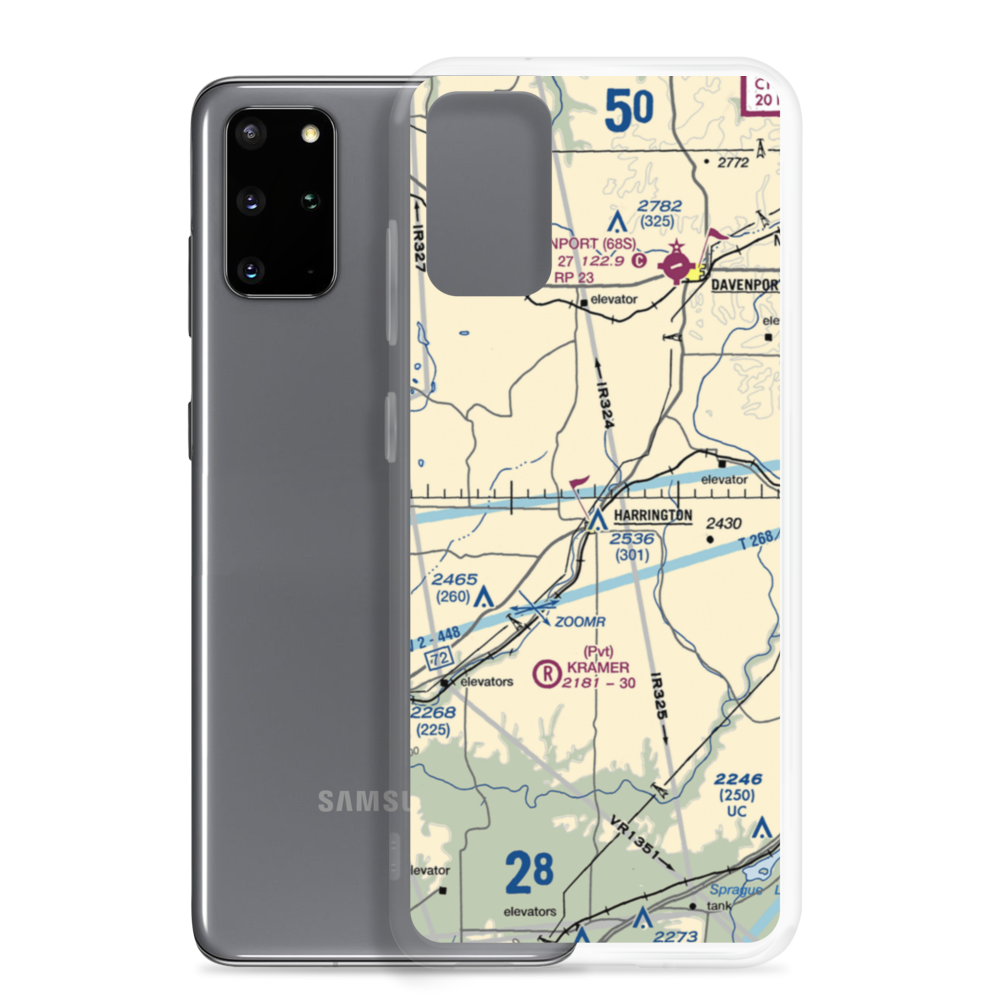 Hanes Airport (3WA2) VFR Sectional Samsung Case Samsung Galaxy S20 Plus model shown