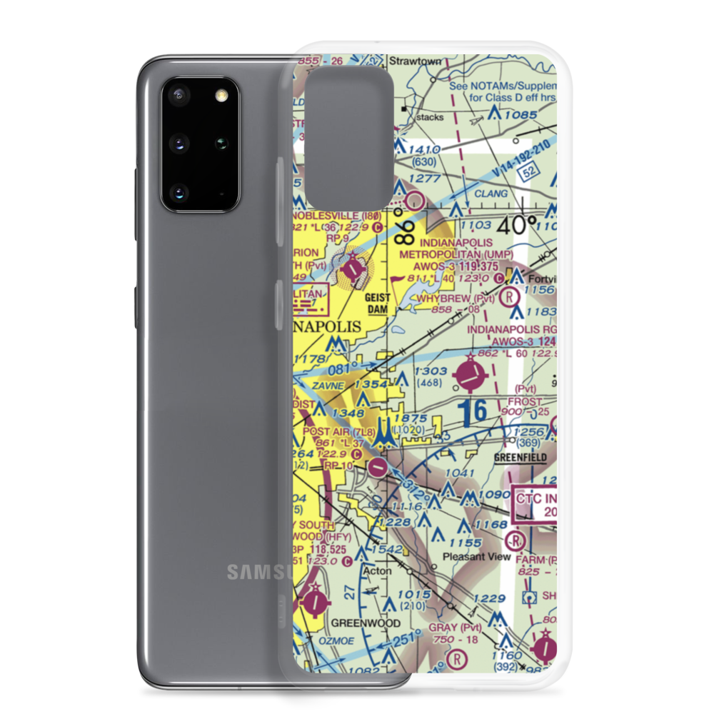 Hangar Fly Ultralight Fly Club Ultralightport (4II2) VFR Sectional Samsung Case Samsung Galaxy S20 Plus model shown