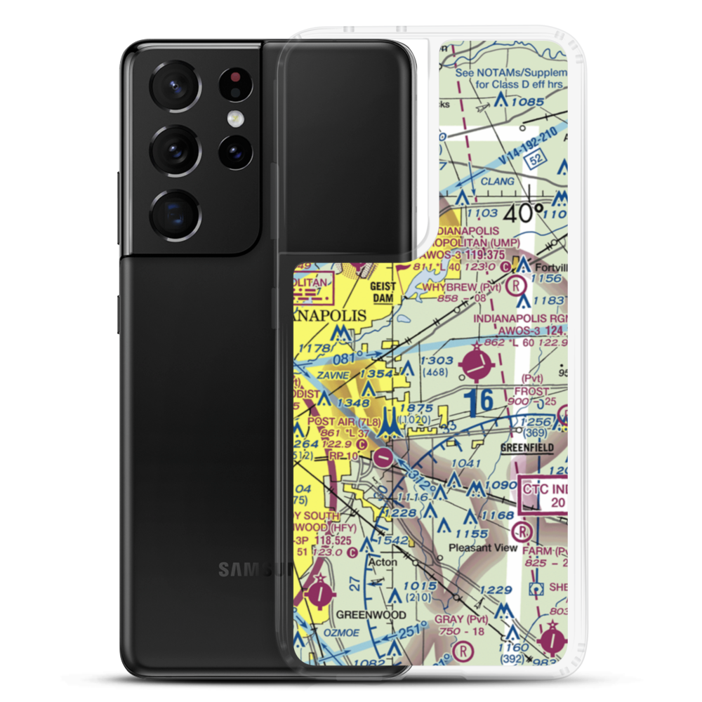 Hangar Fly Ultralight Fly Club Ultralightport (4II2) VFR Sectional Samsung Case Samsung Galaxy S21 Ultra model shown