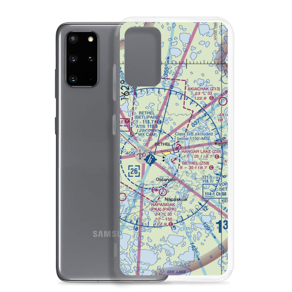 Hangar Lake Seaplane Base (Z58) VFR Sectional Samsung Case Samsung Galaxy S20 Plus model shown