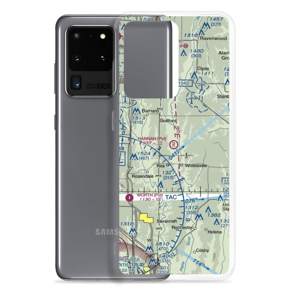Hannah Airport (31MO) VFR Sectional Samsung Case Samsung Galaxy S20 Ultra model shown