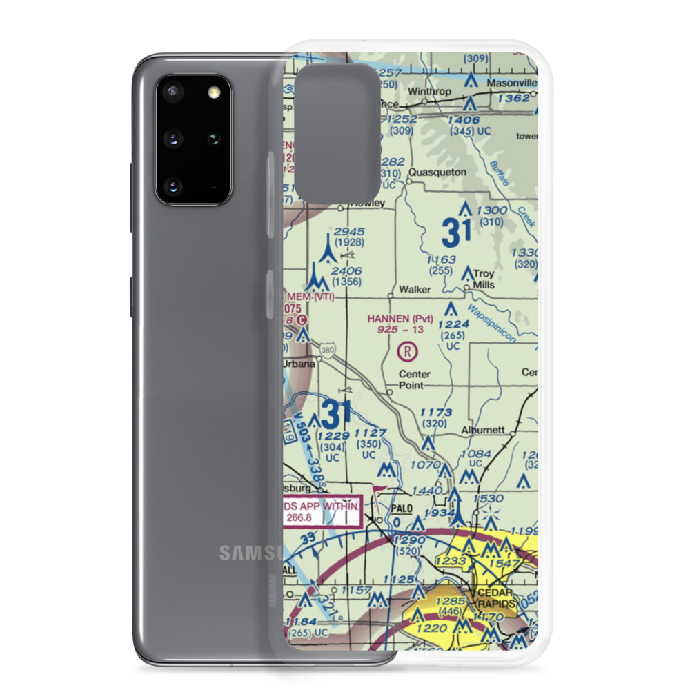 Hannen Airport (0IA8) VFR Sectional Samsung Case Samsung Galaxy S20 Plus model shown