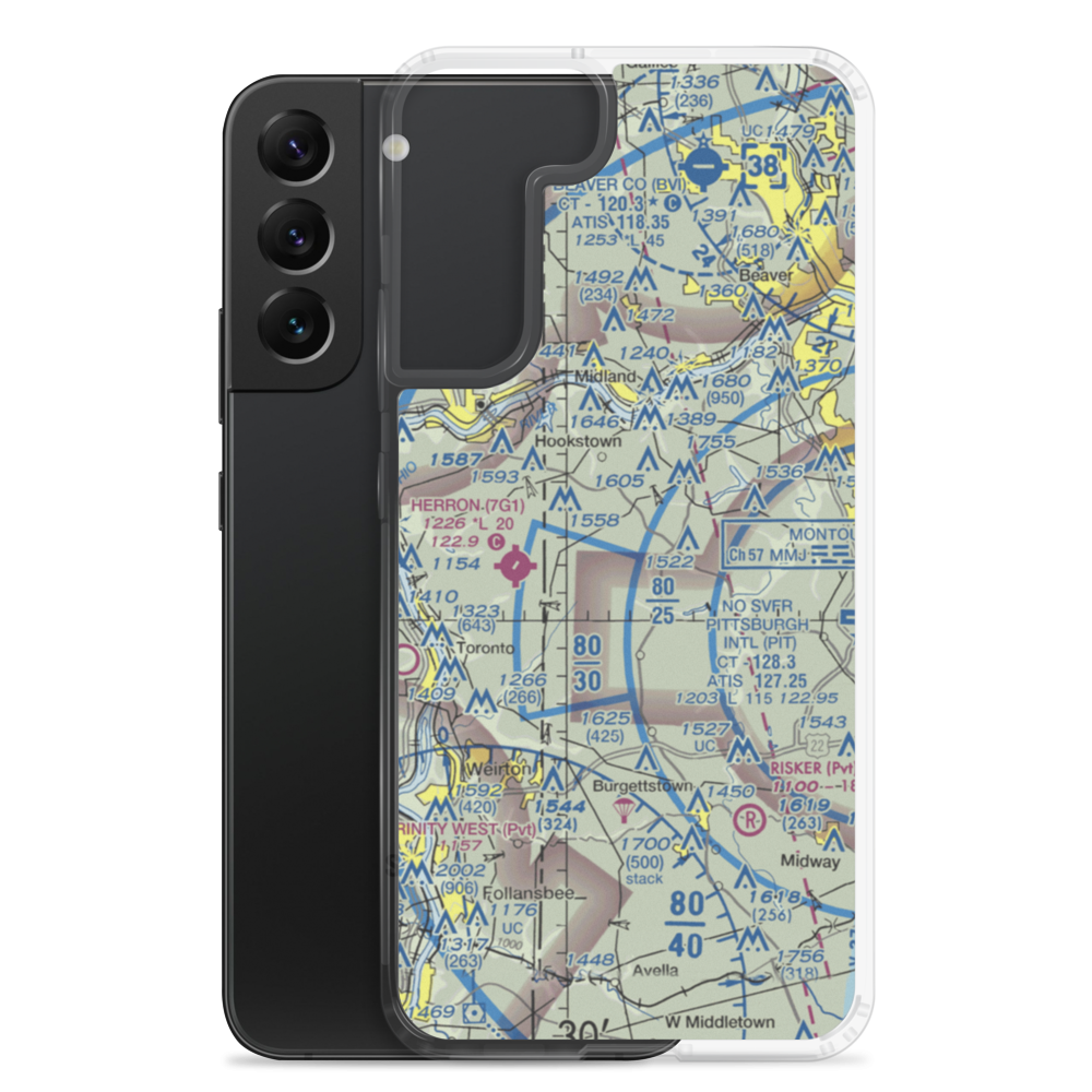 Hanny Beaver Airpark Inc Airport (80PN) VFR Sectional Samsung Case Samsung Galaxy S22 Plus model shown