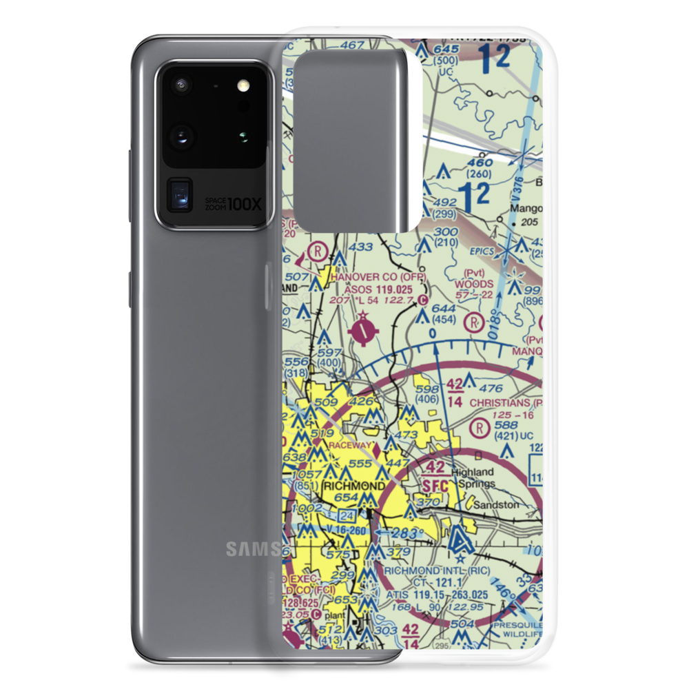 Hanover Air Park (VA77) VFR Sectional Samsung Case Samsung Galaxy S20 Ultra model shown