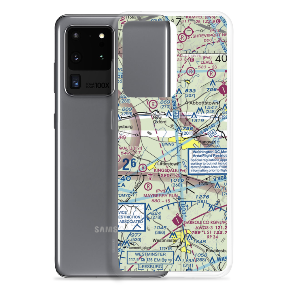 Hanover Airport (6W6) VFR Sectional Samsung Case Samsung Galaxy S20 Ultra model shown