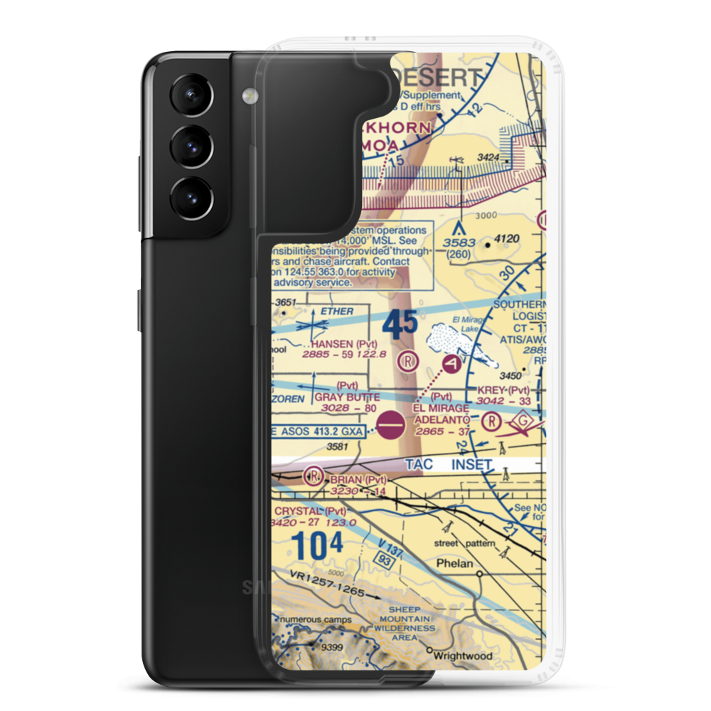 Hansen Airport (11CL) VFR Sectional Samsung Case Samsung Galaxy S21 Plus model shown