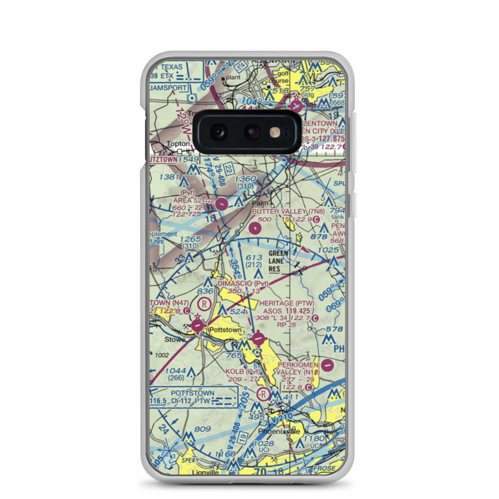 Hansen Airport (5PS4) VFR Sectional Samsung Case Samsung Galaxy S10e model shown