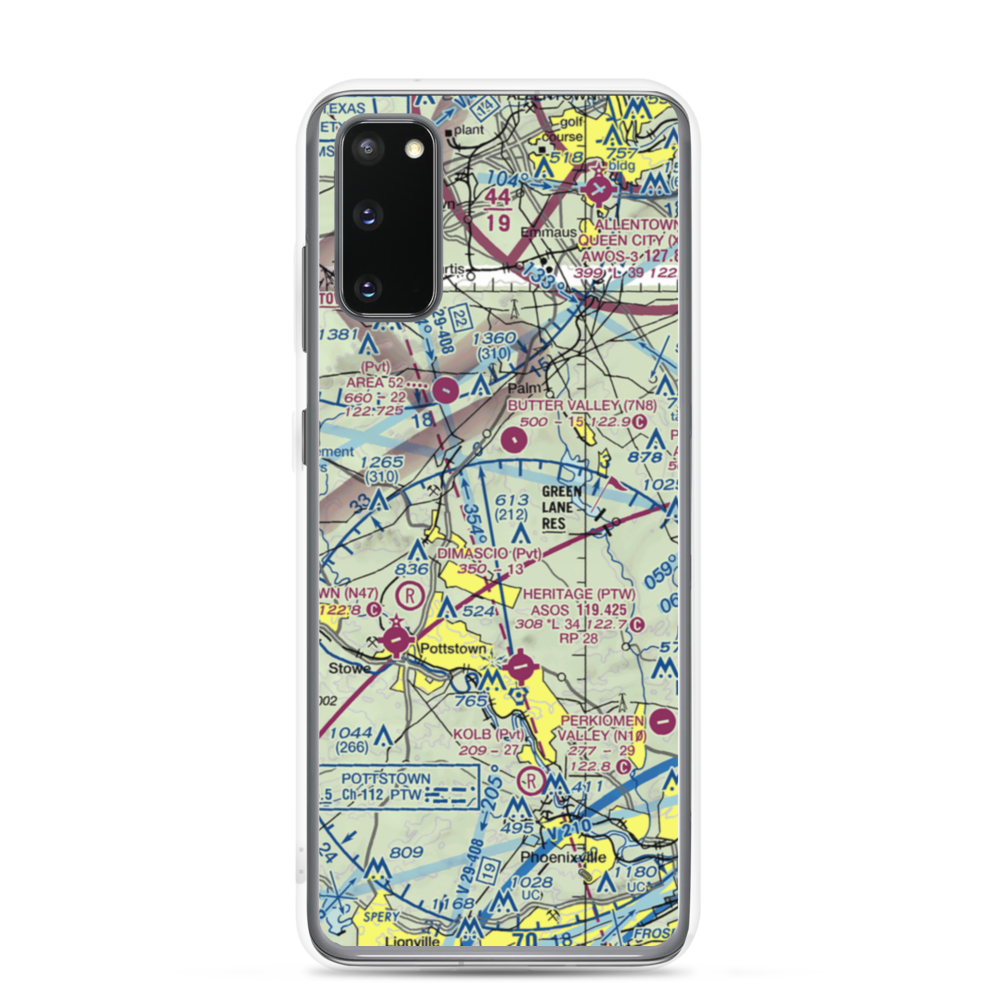 Hansen Airport (5PS4) VFR Sectional Samsung Case Samsung Galaxy S20 model shown