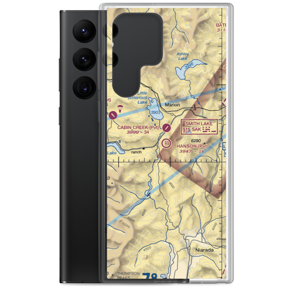 Hanson Airport (0MT6) VFR Sectional Samsung Case Samsung Galaxy S22 Ultra model shown