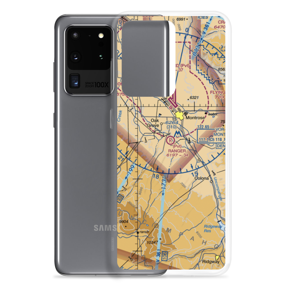 Happy Canyon Aero Ranch Airport (US-0072) VFR Sectional Samsung Case Samsung Galaxy S20 Ultra model shown