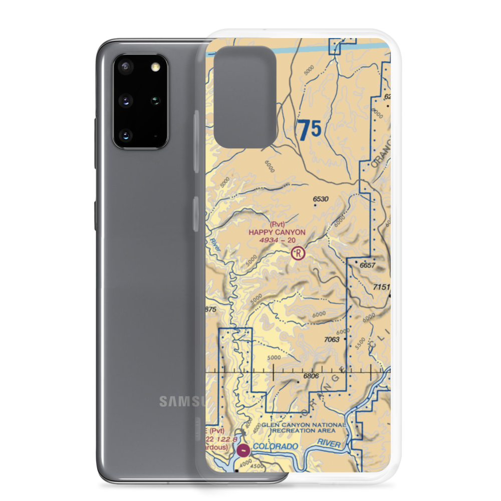 Happy Canyon Airport (UT97) VFR Sectional Samsung Case Samsung Galaxy S20 Plus model shown
