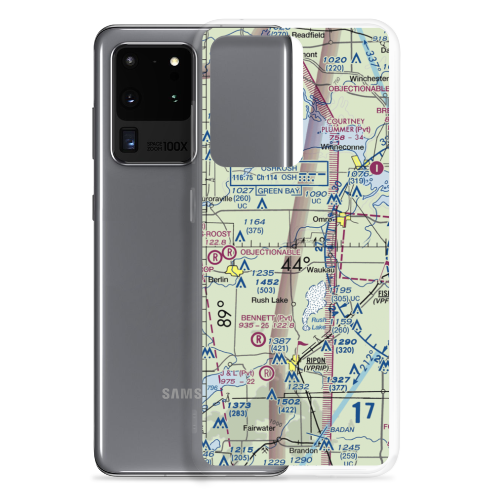Happy Jacks Air Strip (WI73) VFR Sectional Samsung Case Samsung Galaxy S20 Ultra model shown