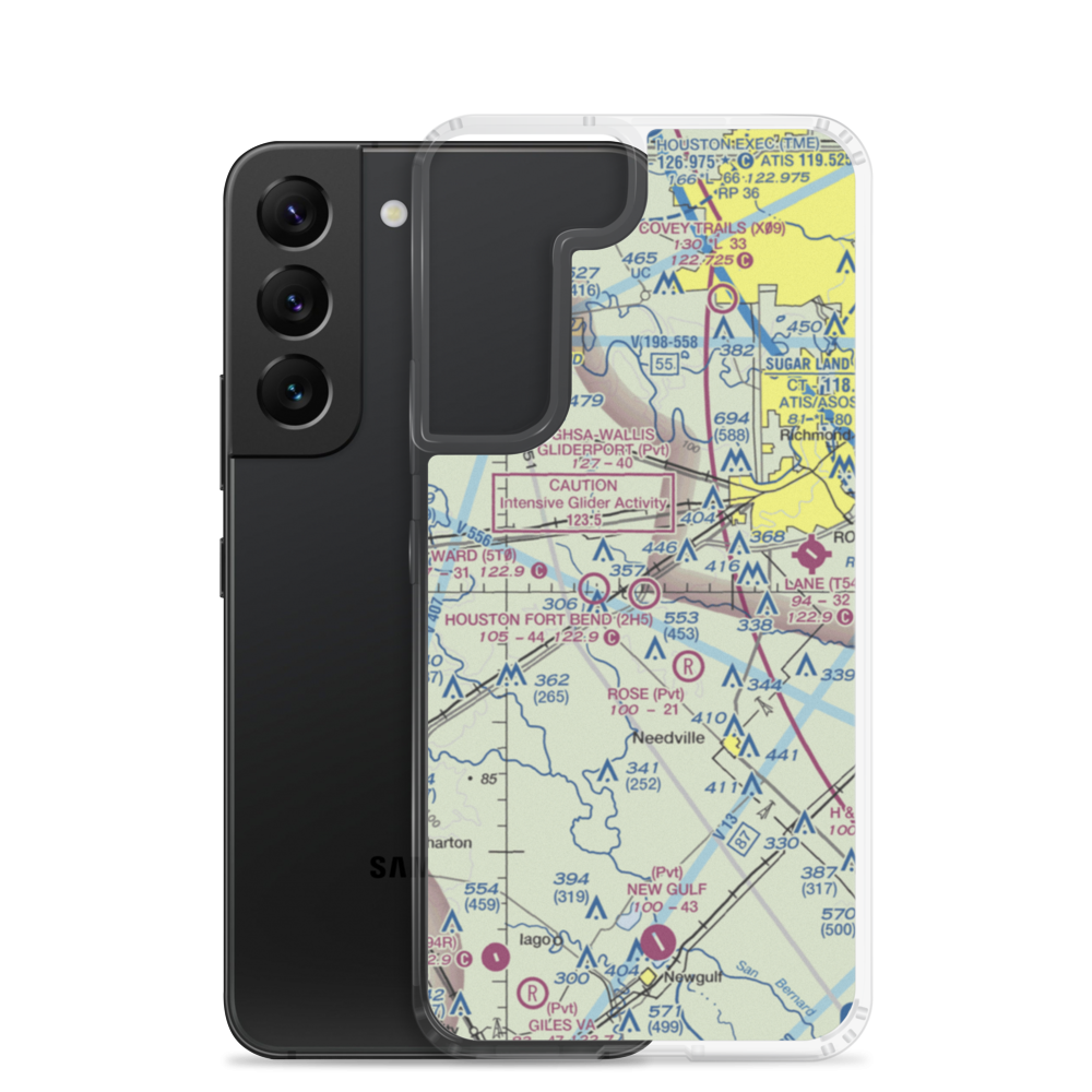 Happy Landings Airport (2H5) VFR Sectional Samsung Case Samsung Galaxy S22 model shown
