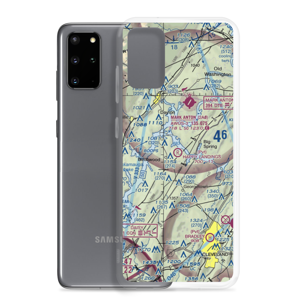 Happy Landings Airport (4TN1) VFR Sectional Samsung Case Samsung Galaxy S20 Plus model shown