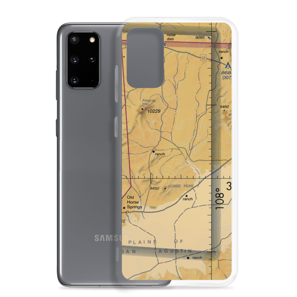 Happy Mountain Airport (NM41) VFR Sectional Samsung Case Samsung Galaxy S20 Plus model shown