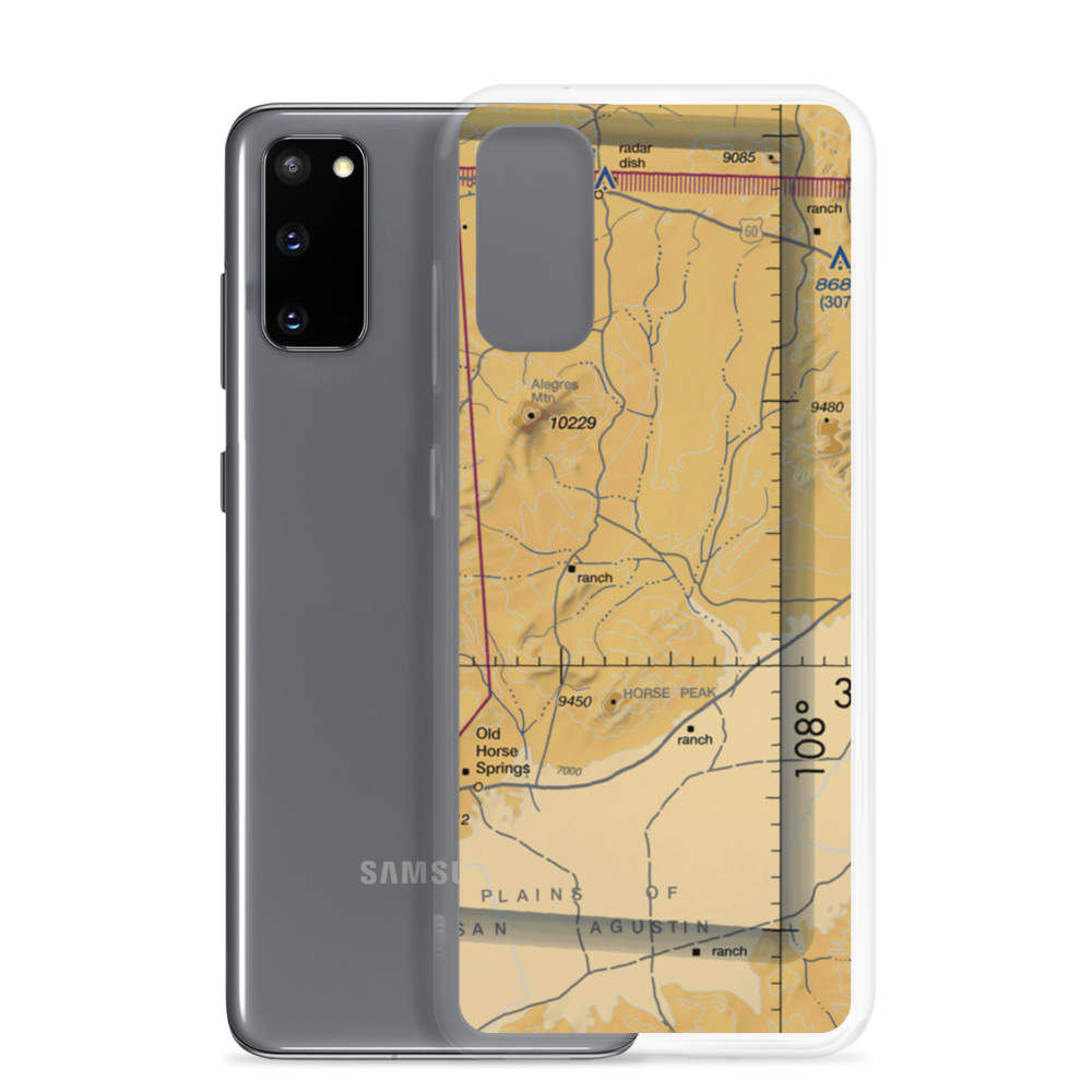 Happy Mountain Airport (NM41) VFR Sectional Samsung Case Samsung Galaxy S20 model shown