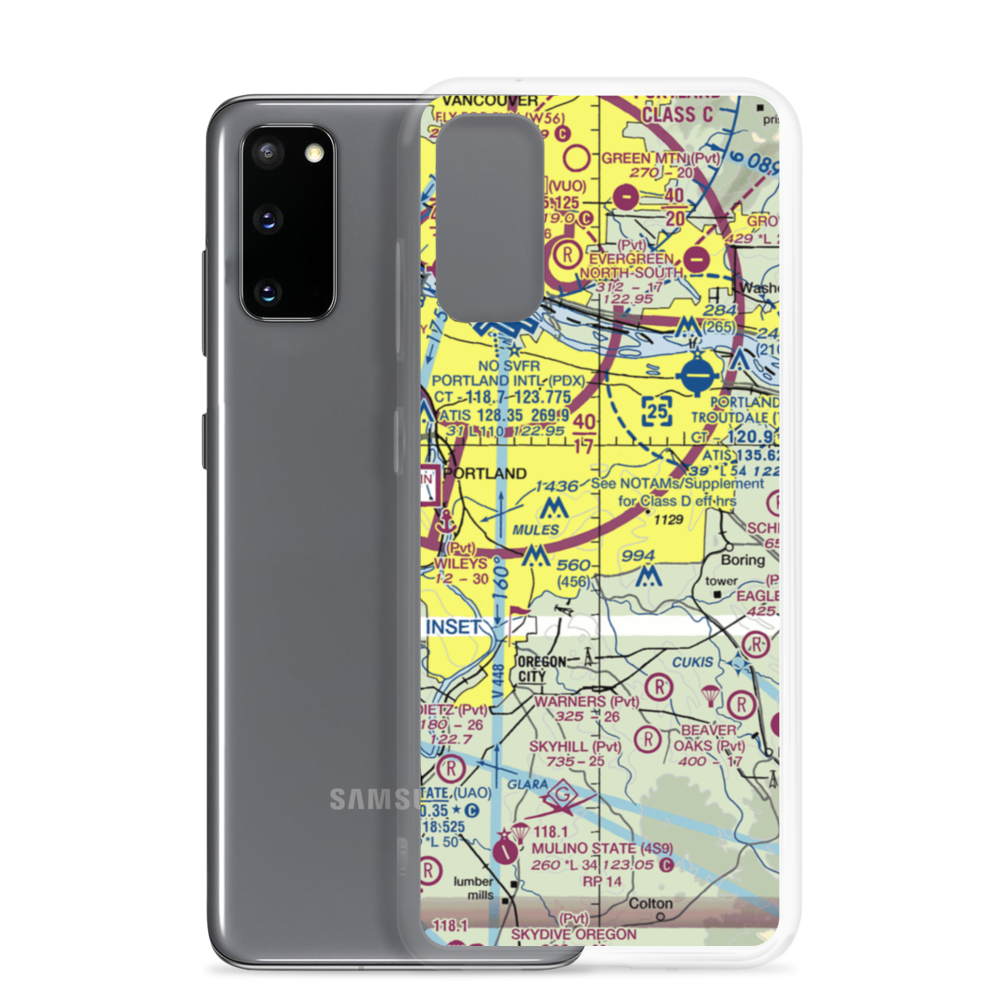 Happy Valley Airport (OL03) VFR Sectional Samsung Case Samsung Galaxy S20 model shown