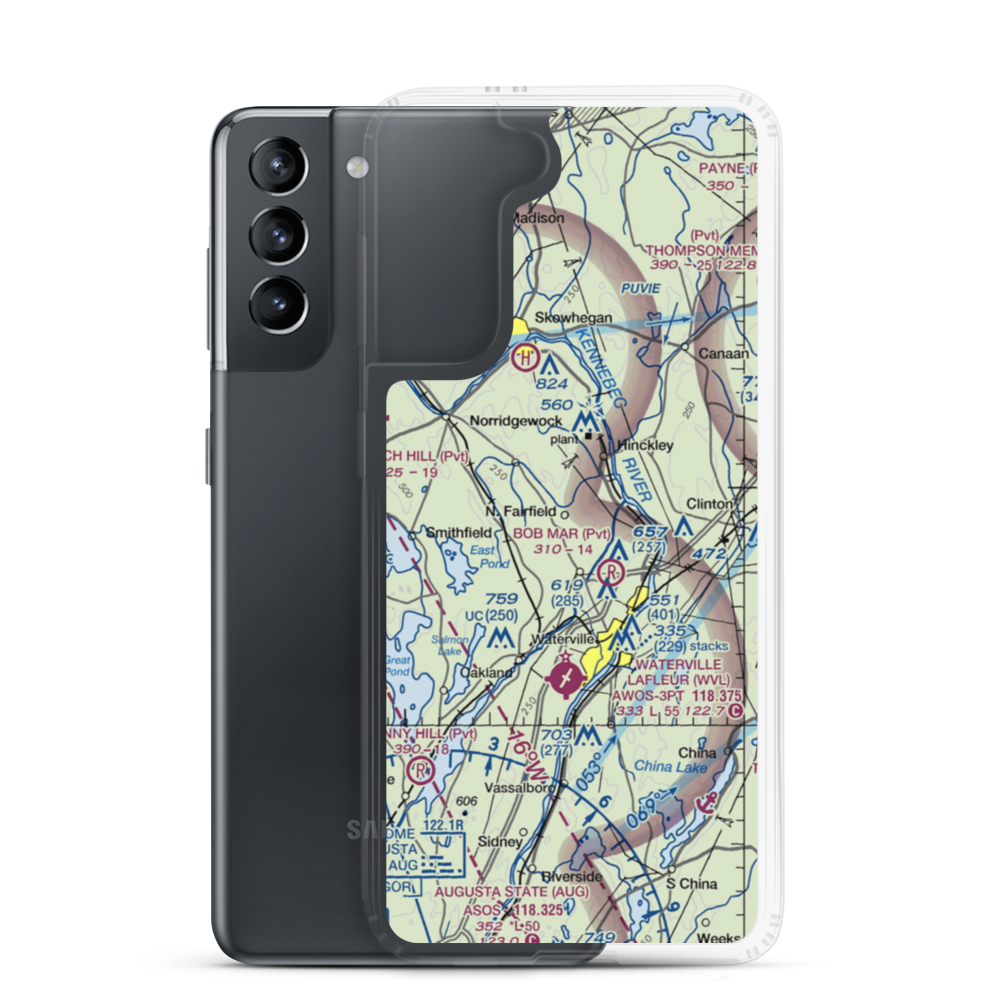 Hapworths Private Landing Area Airport (US-0103) VFR Sectional Samsung Case Samsung Galaxy S21 model shown