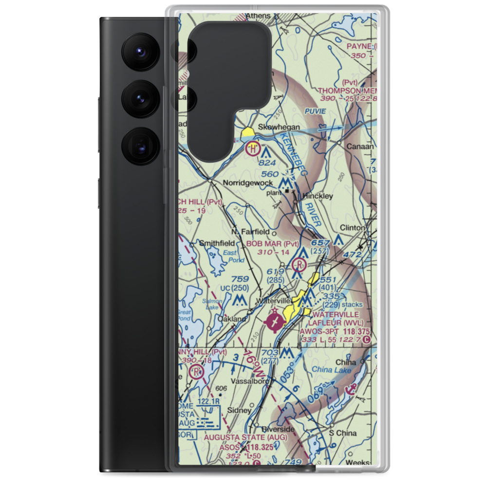 Hapworths Private Landing Area Airport (US-0103) VFR Sectional Samsung Case Samsung Galaxy S22 Ultra model shown