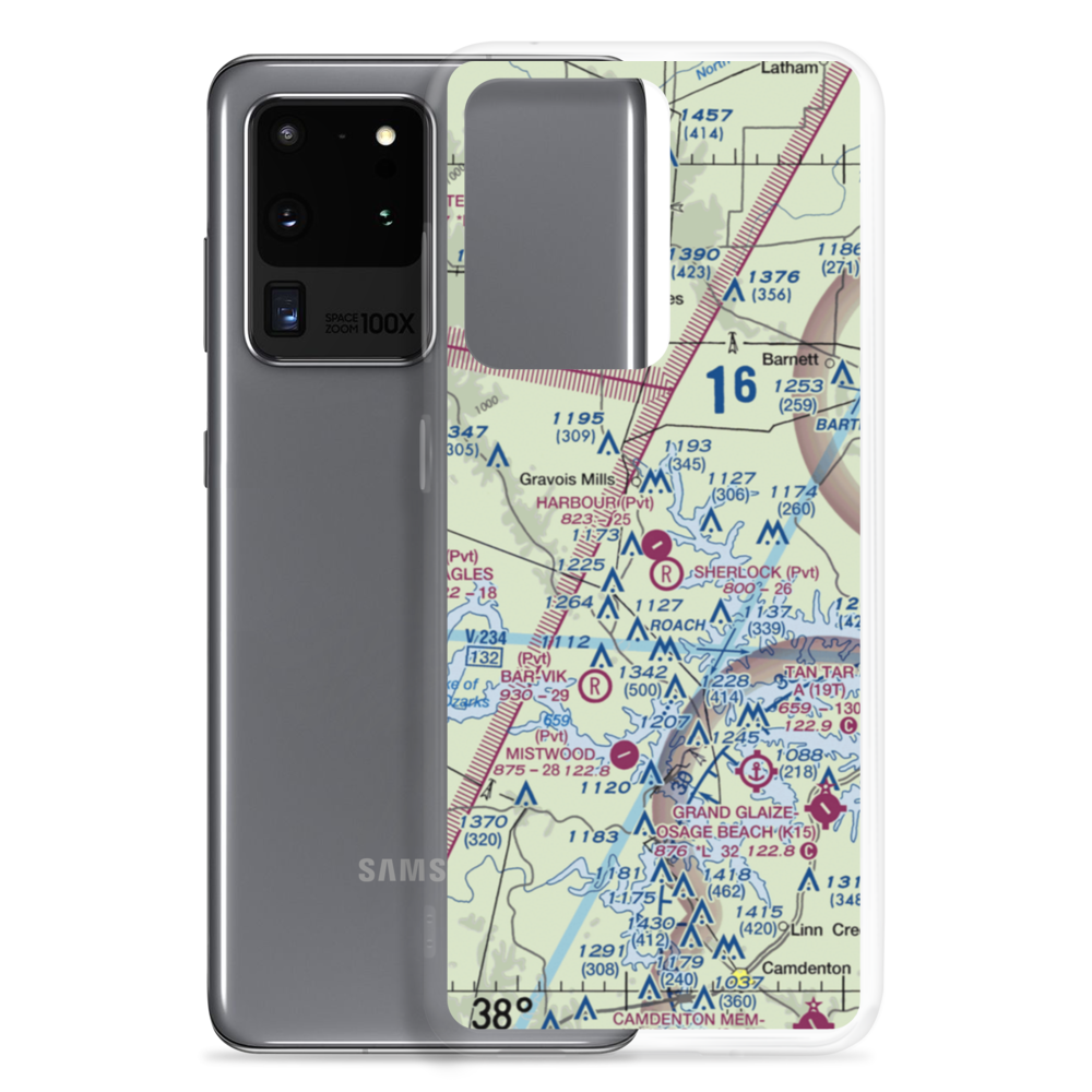 Harbour Airport (MO30) VFR Sectional Samsung Case Samsung Galaxy S20 Ultra model shown