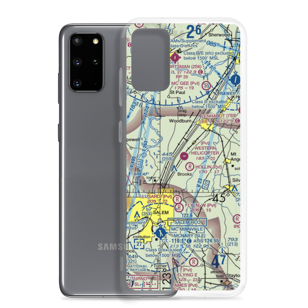 Harchenko Industrial Airport (OR38) VFR Sectional Samsung Case Samsung Galaxy S20 Plus model shown