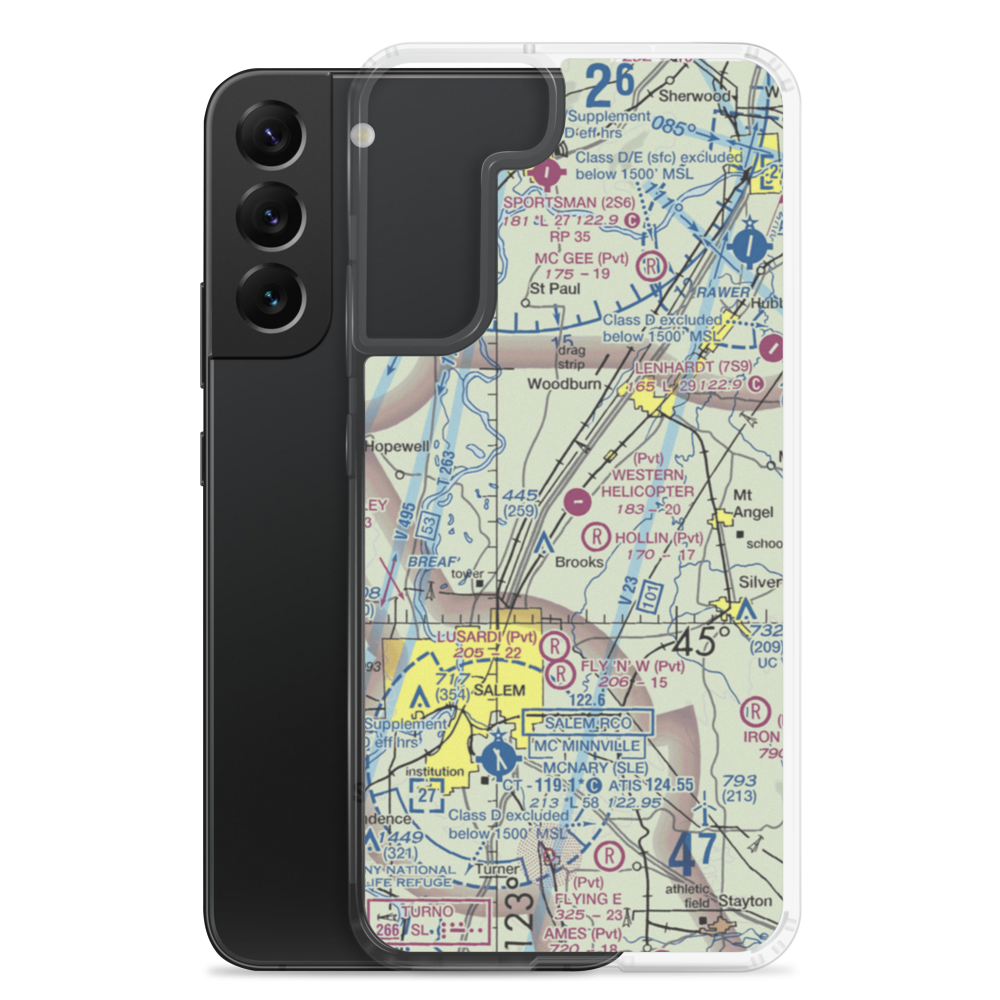 Harchenko Industrial Airport (OR38) VFR Sectional Samsung Case Samsung Galaxy S22 Plus model shown