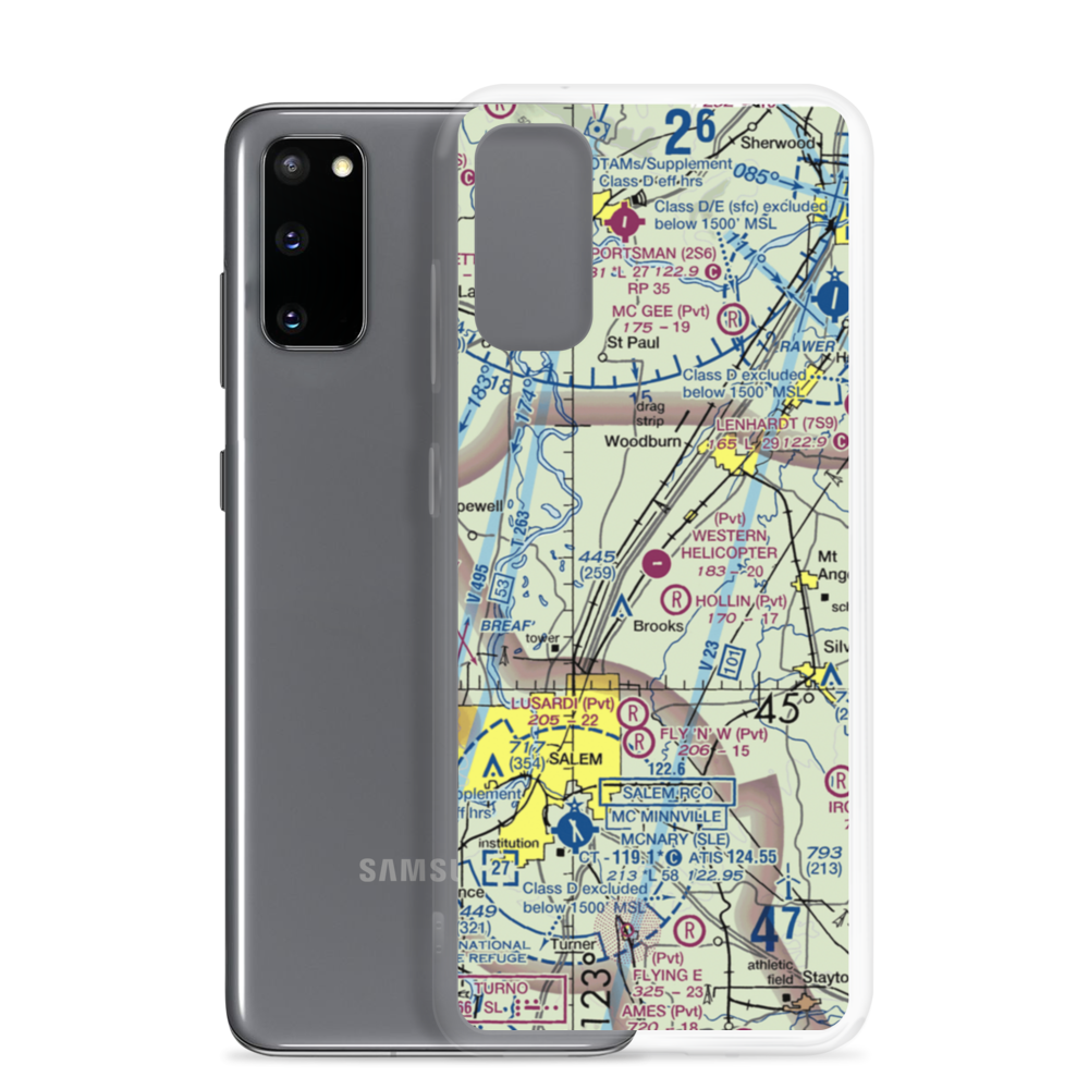Harchenko Industrial Airport (OR38) VFR Sectional Samsung Case Samsung Galaxy S20 model shown