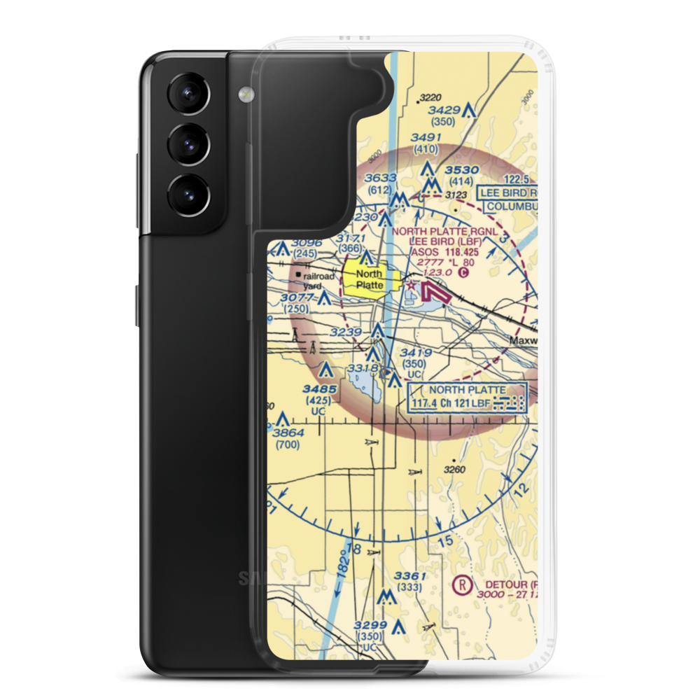 Harden Airstrip (49NE) VFR Sectional Samsung Case Samsung Galaxy S21 Plus model shown