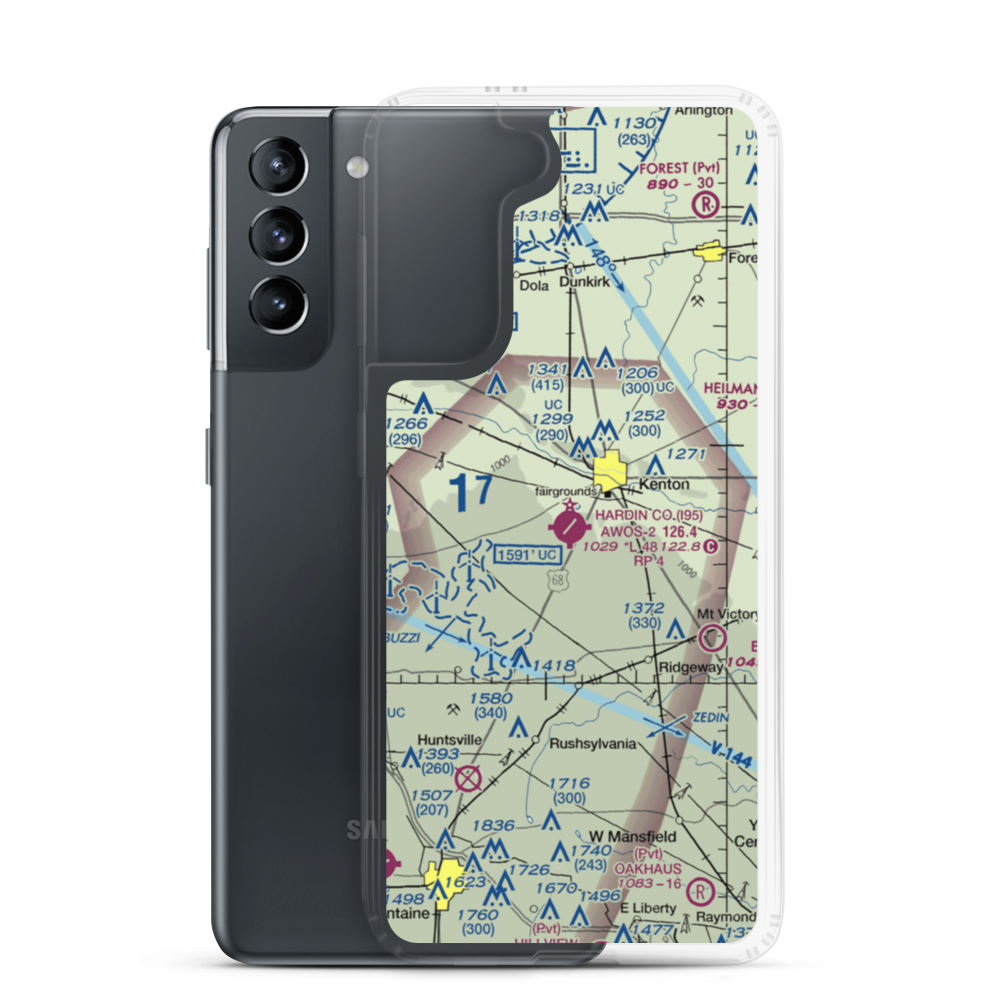 Hardin County Airport (I95) VFR Sectional Samsung Case Samsung Galaxy S21 model shown