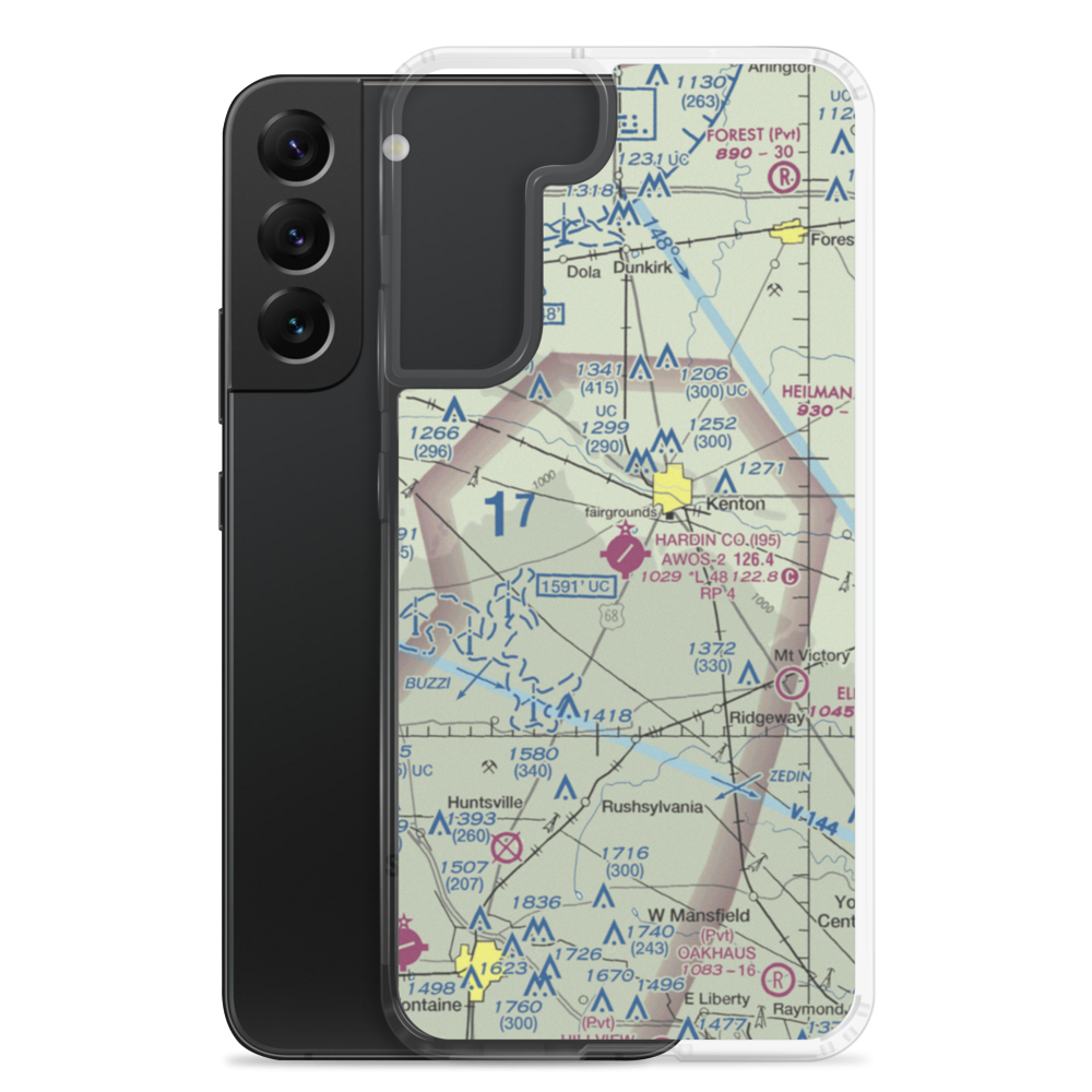 Hardin County Airport (I95) VFR Sectional Samsung Case Samsung Galaxy S22 Plus model shown