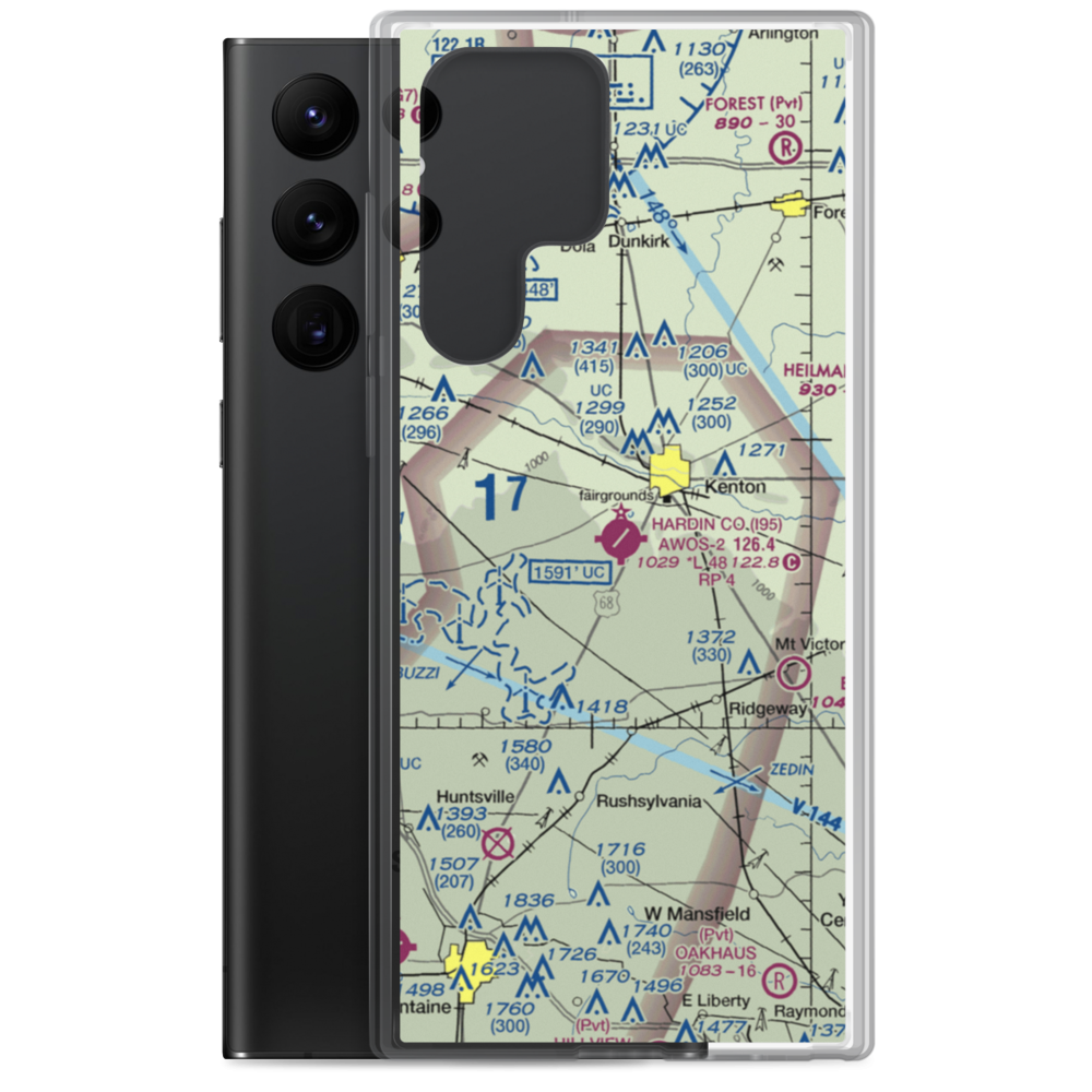 Hardin County Airport (I95) VFR Sectional Samsung Case Samsung Galaxy S22 Ultra model shown