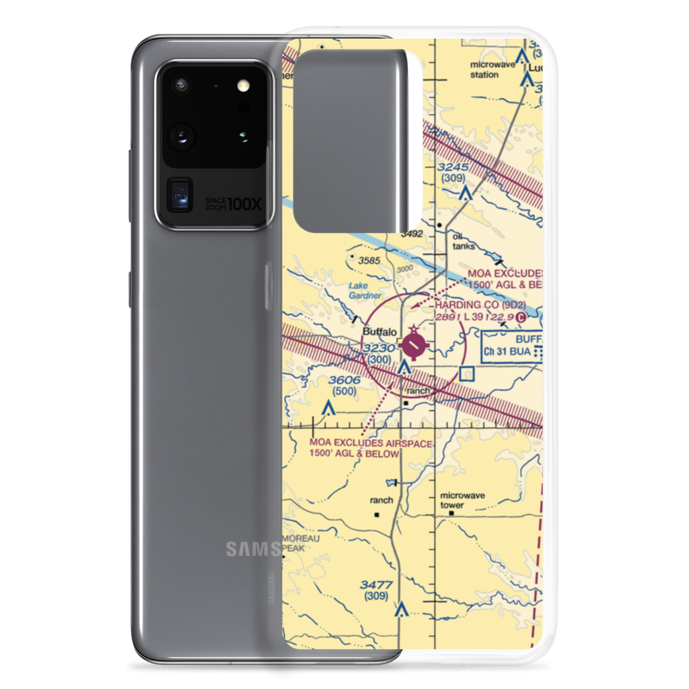 Harding County Airport (9D2) VFR Sectional Samsung Case Samsung Galaxy S20 Ultra model shown