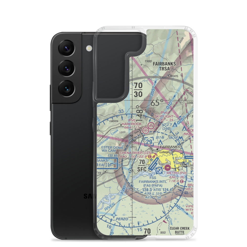 Hardrock Field (32AK) VFR Sectional Samsung Case Samsung Galaxy S22 model shown