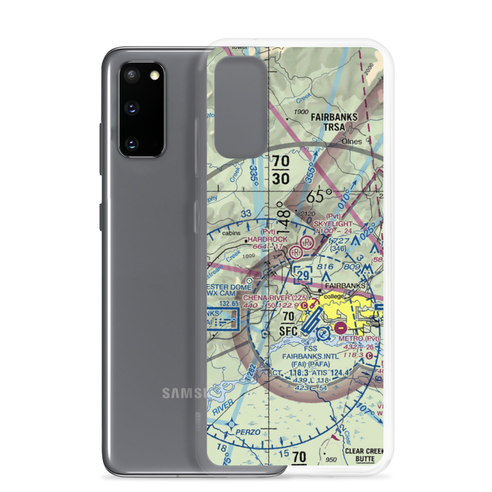 Hardrock Field (32AK) VFR Sectional Samsung Case Samsung Galaxy S20 model shown