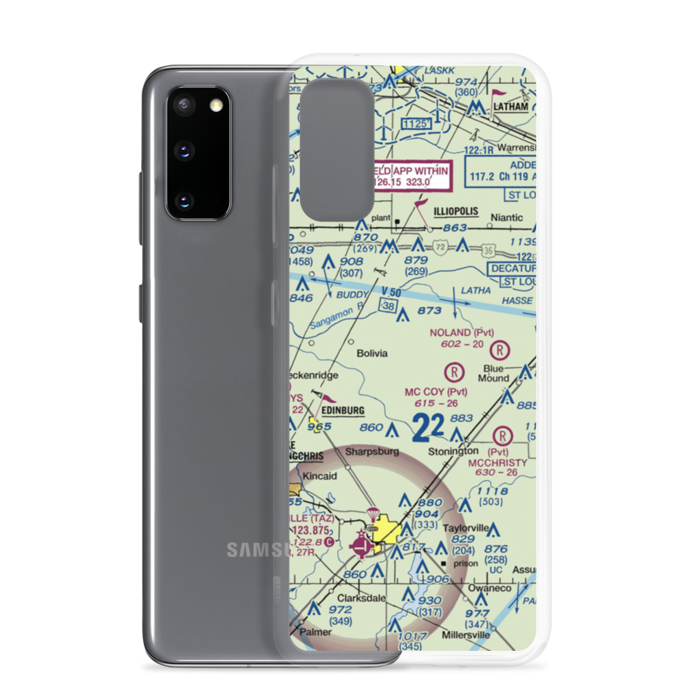 Hardy Airport (05IS) VFR Sectional Samsung Case Samsung Galaxy S20 model shown