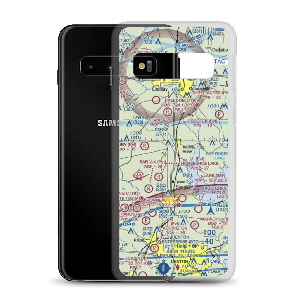 Hardy Field (3XA1) VFR Sectional Samsung Case Samsung Galaxy S10 model shown
