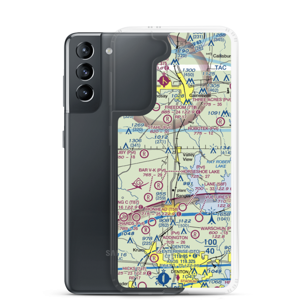 Hardy Field (3XA1) VFR Sectional Samsung Case Samsung Galaxy S21 model shown