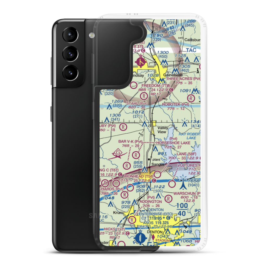 Hardy Field (3XA1) VFR Sectional Samsung Case Samsung Galaxy S21 Plus model shown